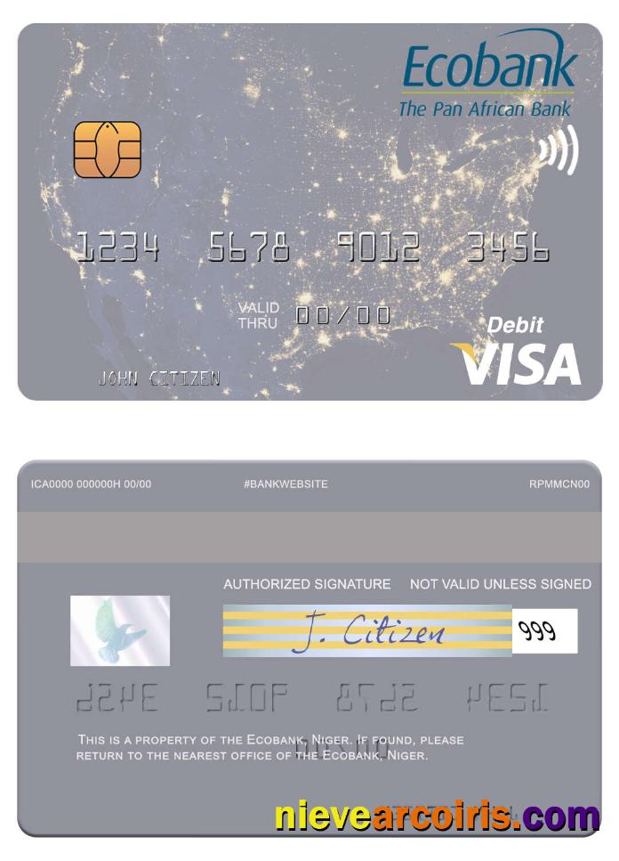 Niger Ecobank visa debit card